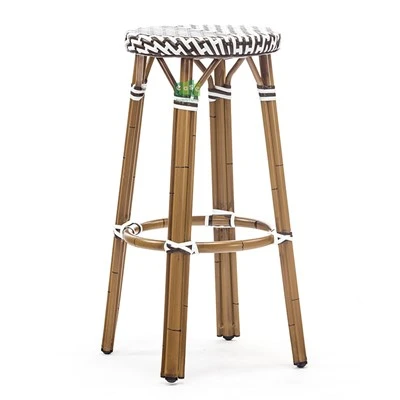Aluminium Rattan Round Sab nraum zoov Bar quav