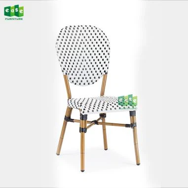 Fabkis Style Sab nraum zoov Xyoob Rattan Woven Dining Chair Kev muag khoom